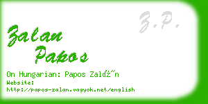 zalan papos business card